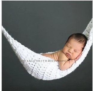 童睡袋-纯手工编织婴儿摄影道具,睡床,婴儿吊床