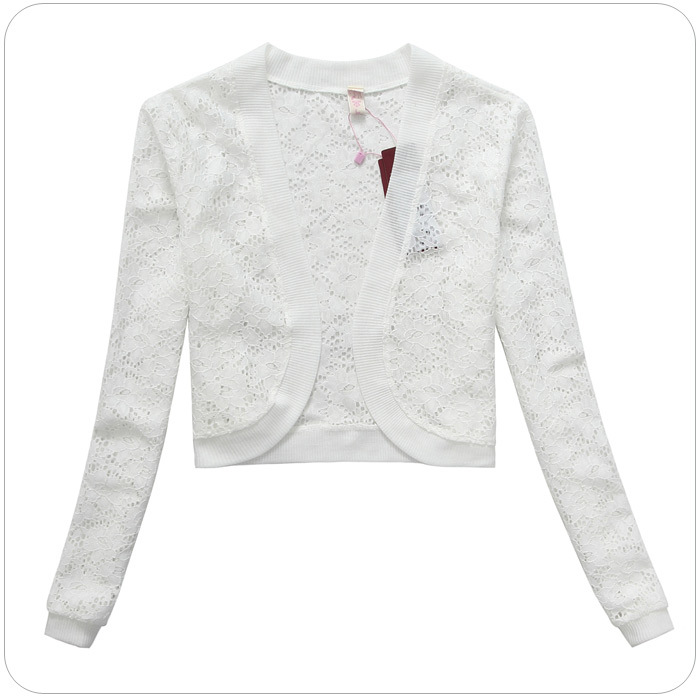 the fat Extra large Women's wear Plus Size Fattening Hollow flower Lace loose coat full dress Shawl Cardigan Little coat 9620