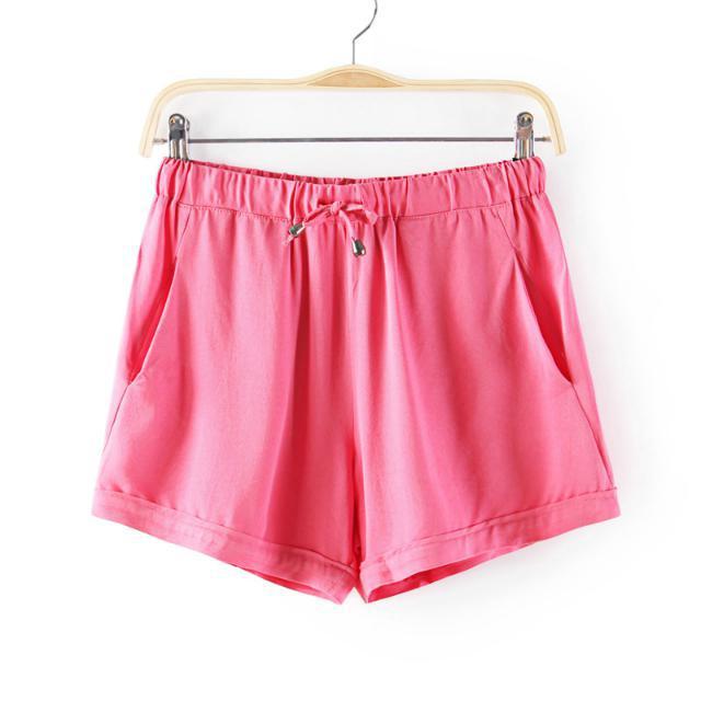 2014<em>夏</em>款文艺棉麻 <em>短裤女 夏</em>宽松大码<em>松紧</em>阔腿