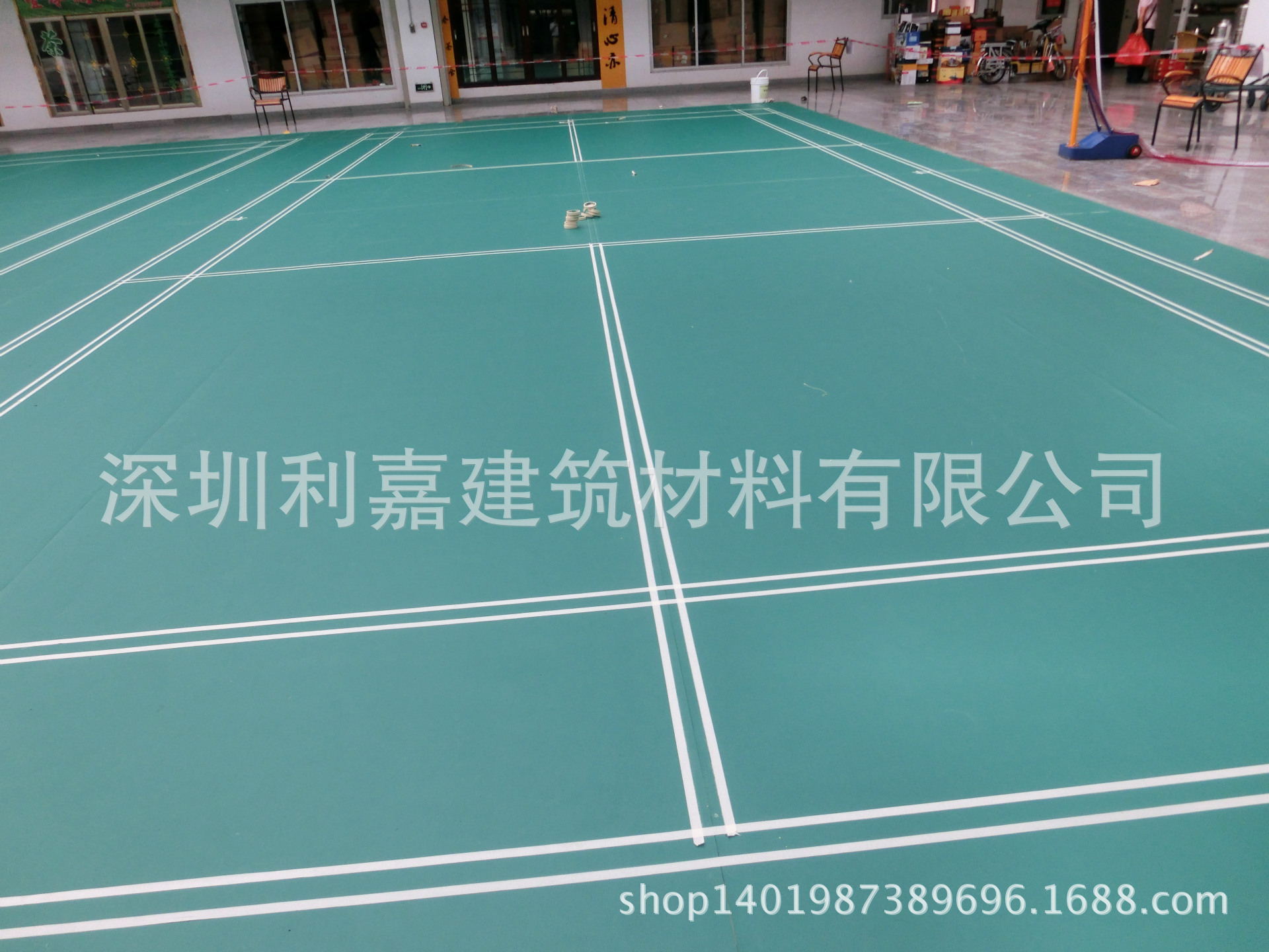 羽毛球耐磨弹性地胶