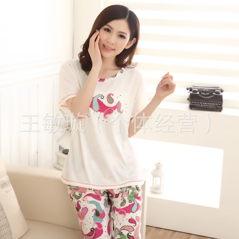 夏季女人<em>睡衣女春夏款纯棉</em>质卡通居家服短袖袖
