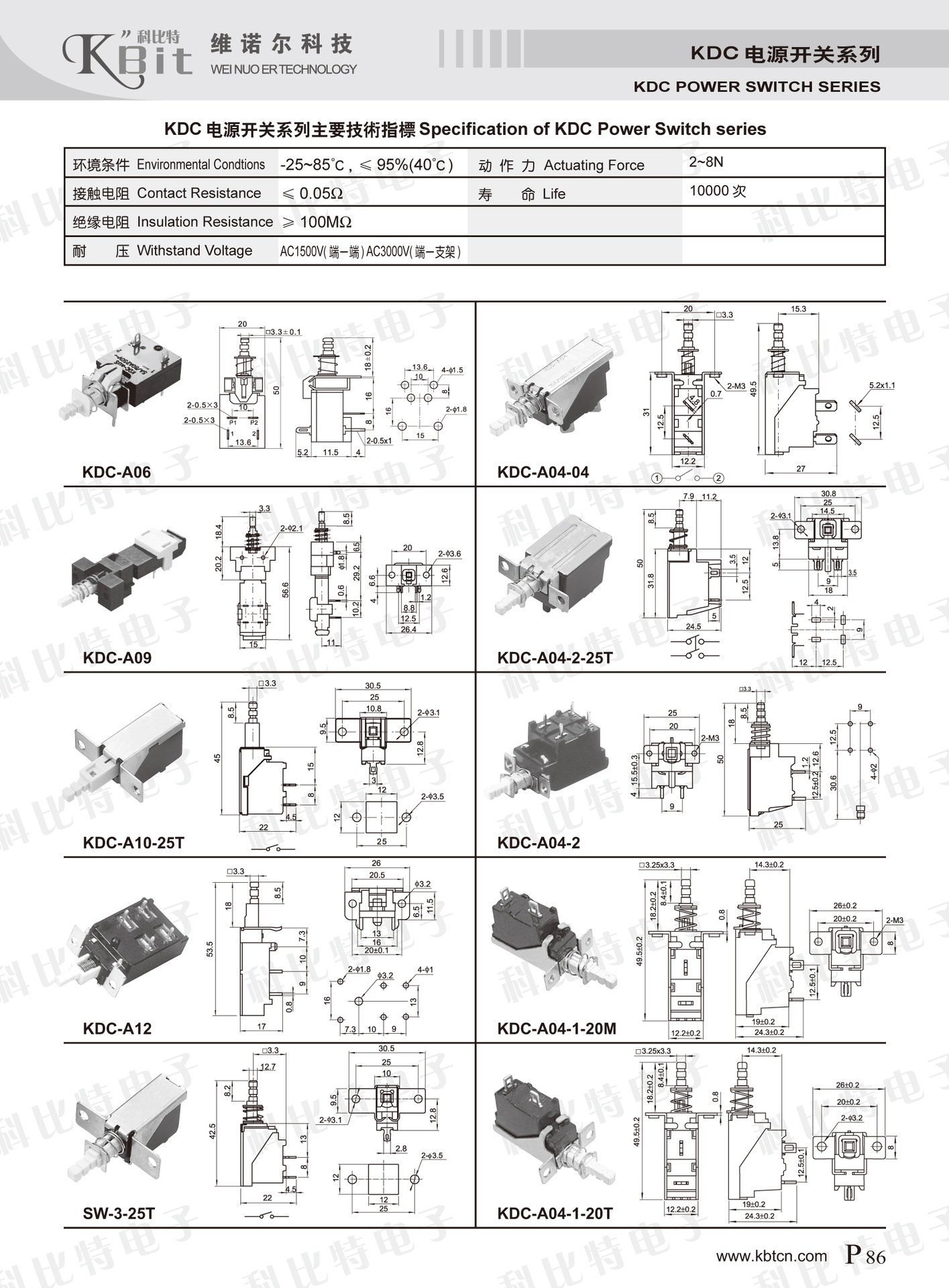 P086-KDC電源開關