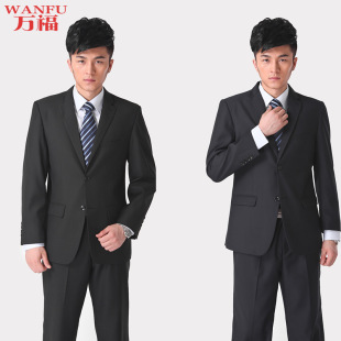 男士长袖西服套装秋冬正装商务休闲职业装面试工作男西装批发定做