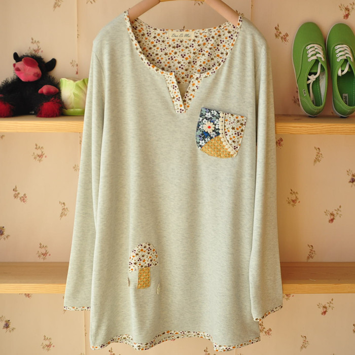 【2014<em>春季</em>新款 <em>女装</em>打底衫<em>批发</em>外贸原单贴兜