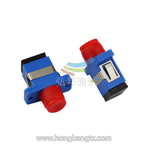 FC转SC塑件光纤适配器 白底