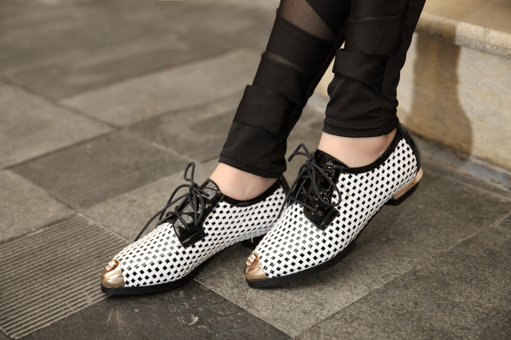 2014春季新款时尚女鞋子 欧美气质单鞋系带品