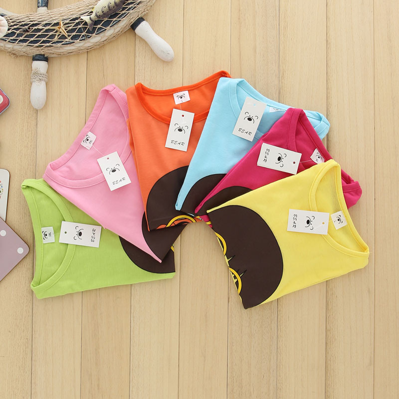 工厂直批 212款儿童3-8岁眼镜<em>妹童</em>T恤批发 女