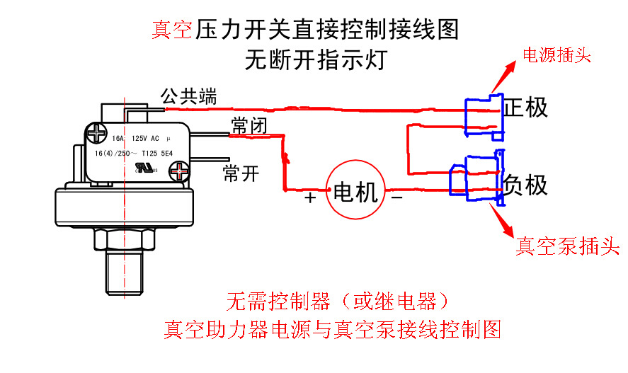 助力器真空压力开关