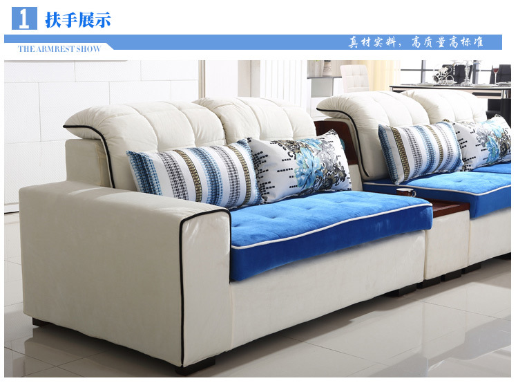 简约现代沙发客厅小户型转角贵妃三人组合双人布艺沙发定制可拆洗