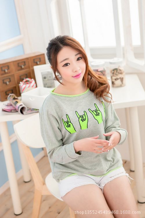 【<em>淘宝</em>爆款】2014<em>春季</em>新款圆领<em>卫衣</em>外套<em>女装</em>