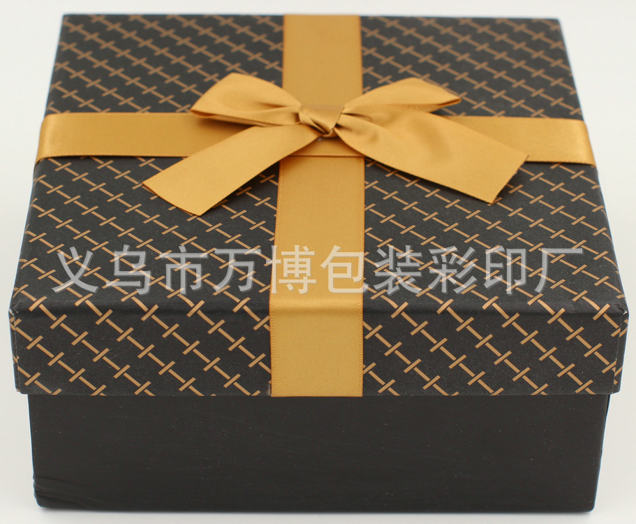 韩国高档正方形黑色礼品盒