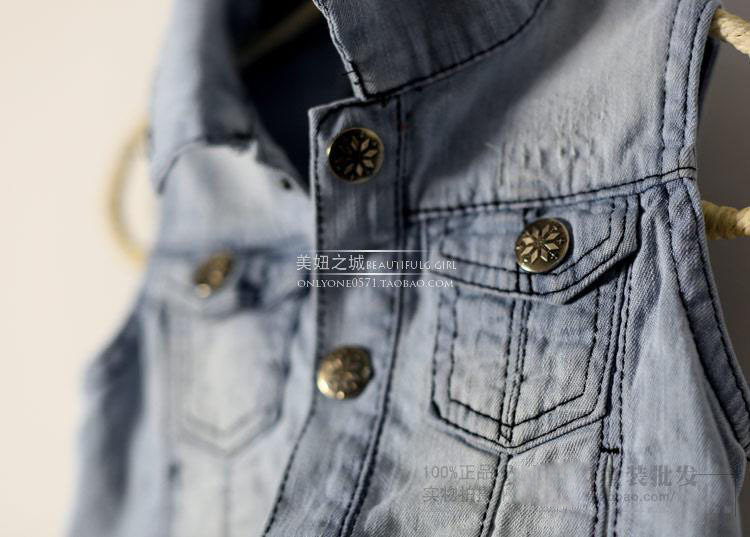 童<em>马甲</em>、背心-吴秋香<em>童装批发</em> <em>女款</em>牛仔<em>马甲</em> A