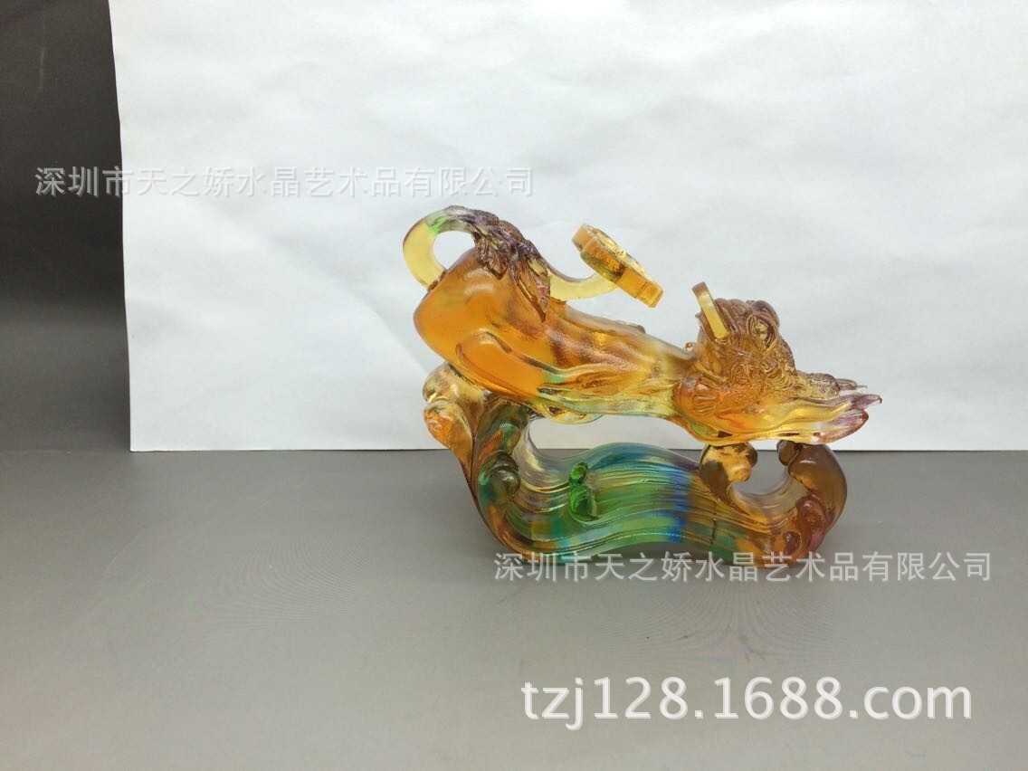 琉璃一桶金 开业庆典 周年庆贺 高贵生日礼品 琉璃工艺品摆件