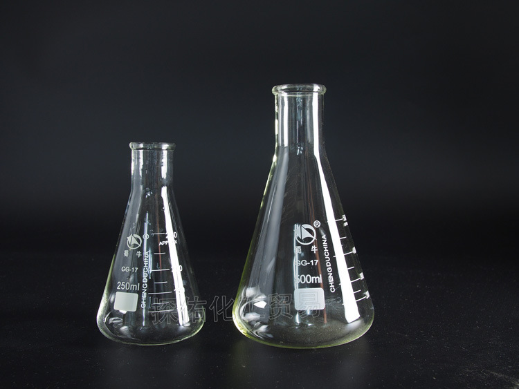 蜀牛三角烧瓶 250ml/500ml 小口玻璃锥形瓶 实验室玻璃器皿