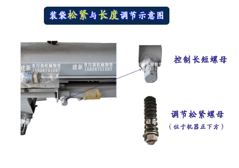 装袋松紧与长度调节示意图