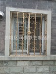 热镀锌 弧度烤漆 铁艺防盗窗 仿古做旧风格