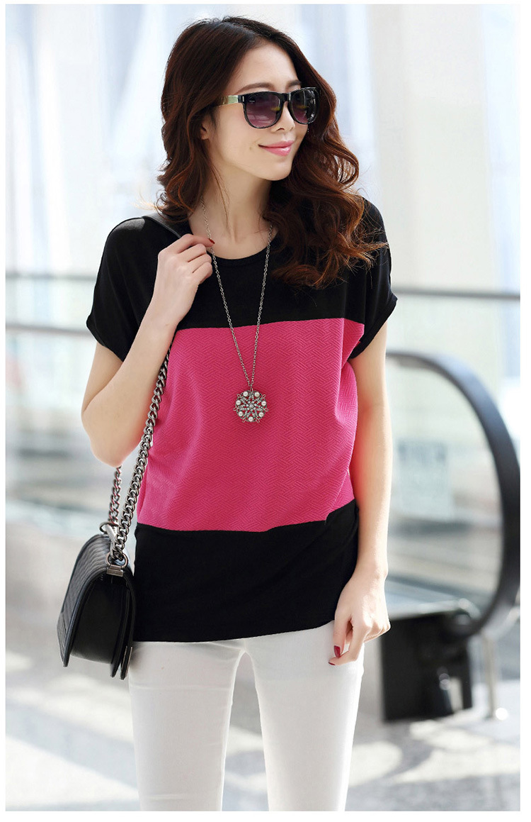 900撞色蝙蝠袖_10