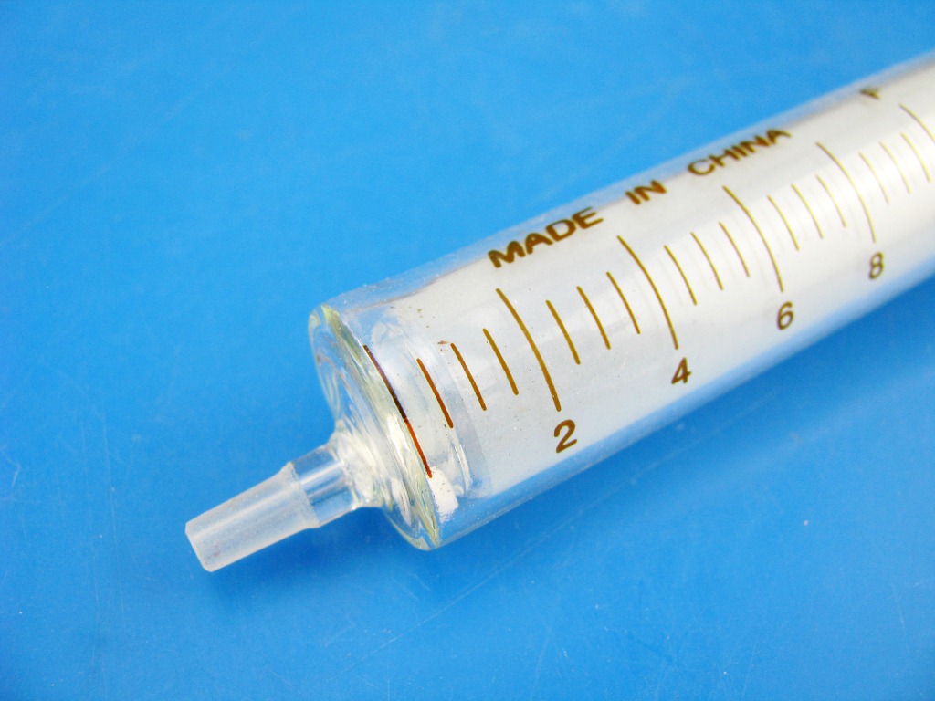 玻璃注射器 玻璃针筒 玻璃针管 玻璃灌洗器 10ml