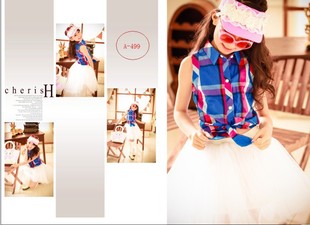 新款儿童摄影服装 影楼10岁女童拍照套装 大女孩写真服饰a-499