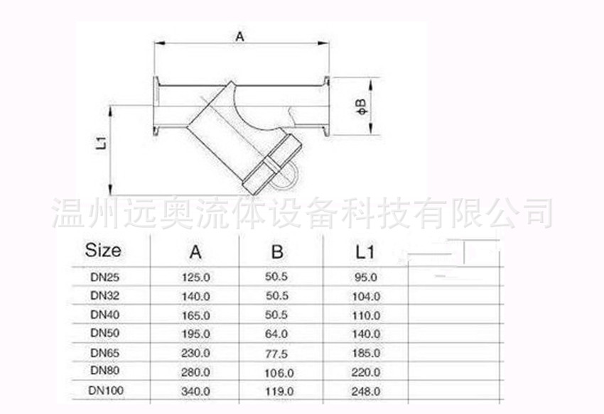 y型过滤器,卫生级快装y型过滤器