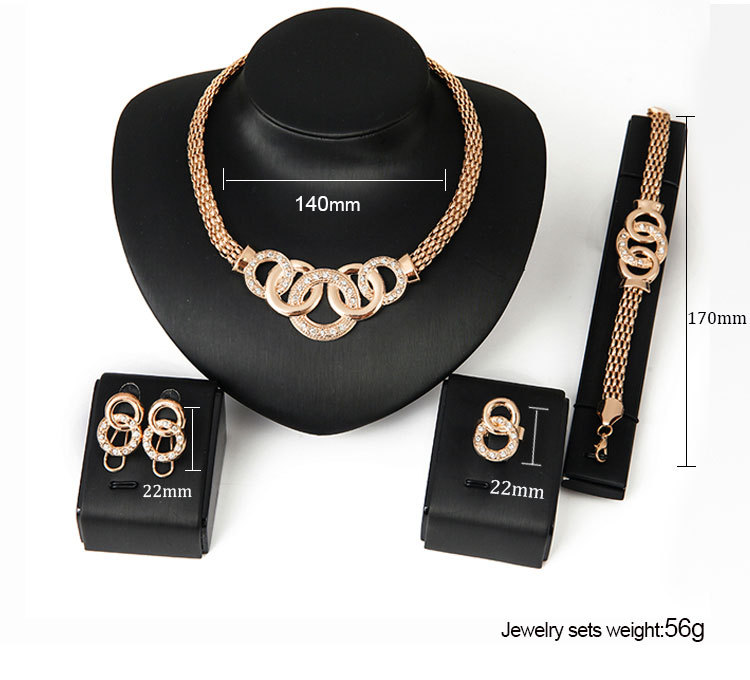 Occident alloy Inlaid stones sets ( Golden ) NHXS0158