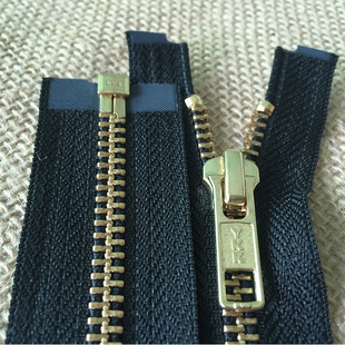ykk5号金铜牙开口拉链高端服装箱包辅料批发订购正品保证优质拉链
