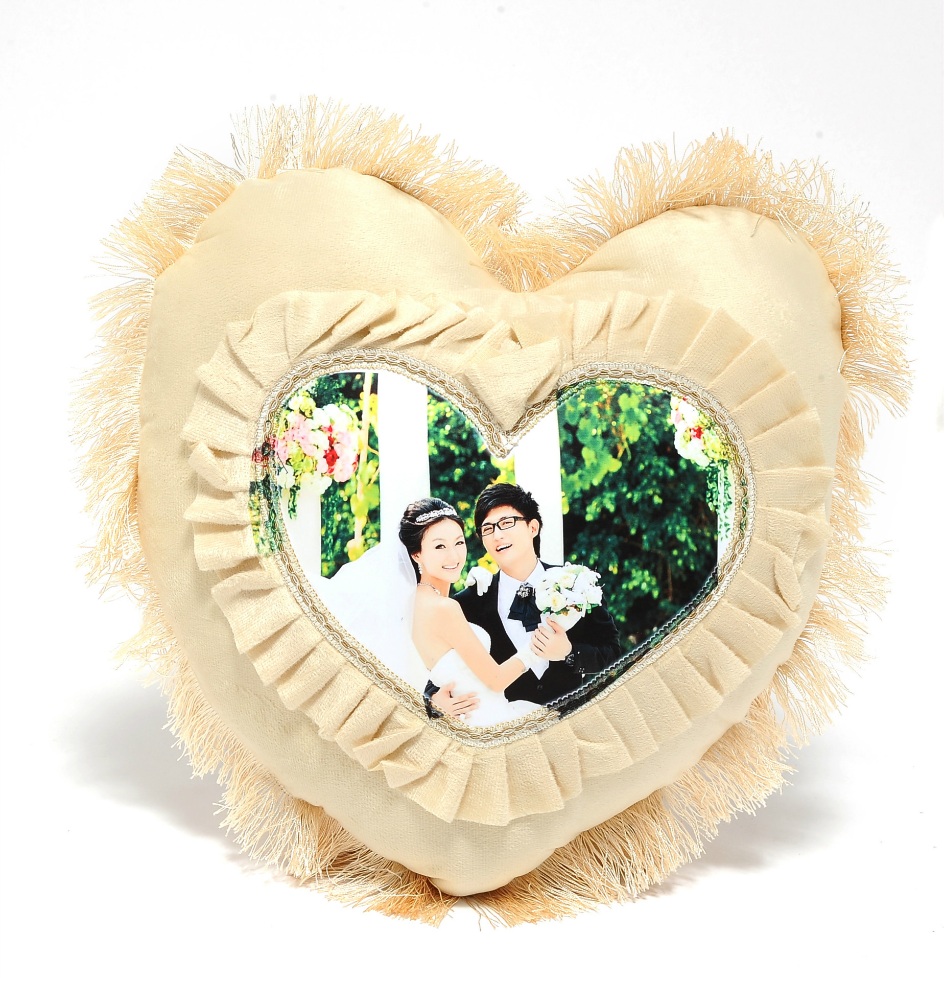 P23 欧式抱枕-淡雅灰心形