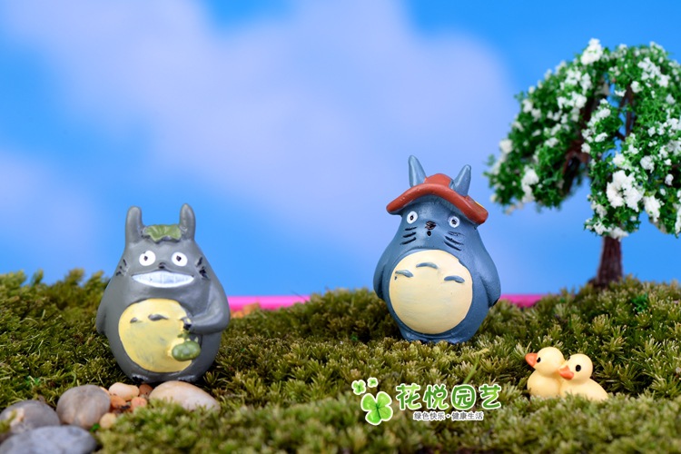 苔藓微景观生态瓶装饰品 三款龙猫 树脂摆件 diy组装摆件