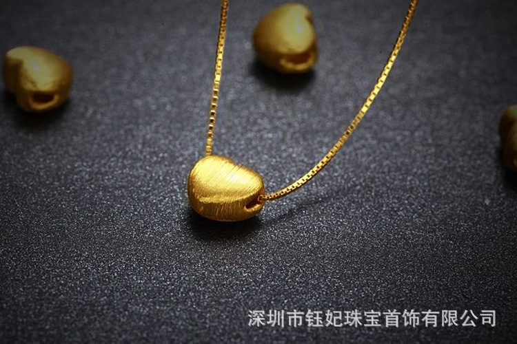 工艺品,礼品 工艺品 金属工艺品 3d足金硬金 拉丝心 爱心桃心 黄金