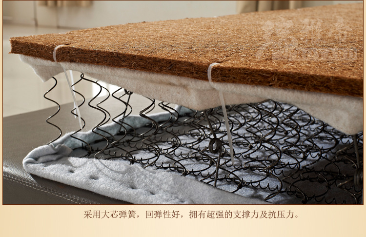 厂家直销 针织面料弹簧椰棕床垫 席梦思弹簧床垫 22cm厚弹簧床垫