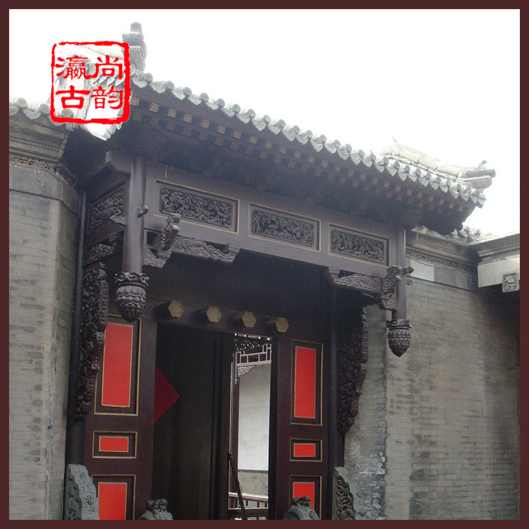 北京北京厂家定做古建仿古门楼 中式仿古门楼 木质楼
