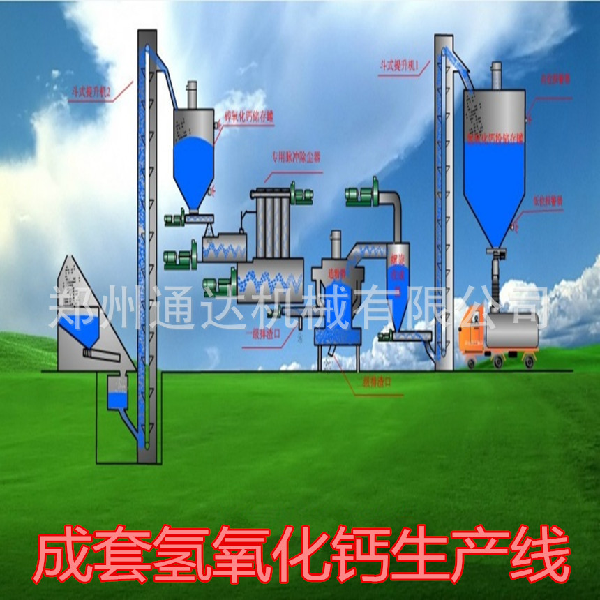 河南郑州供氢氧化钙生产线 氢氧化钙设备 熟石灰消化