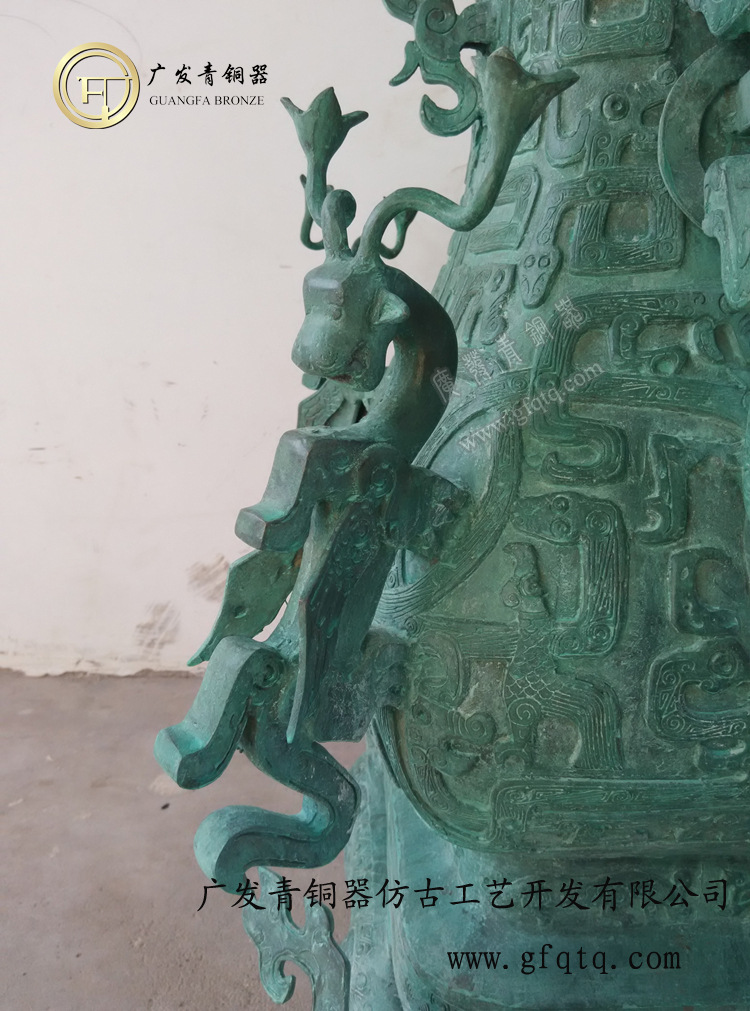 广发青铜器直销|仿古青铜器摆件|莲鹤方壶|批发定制|一件起批