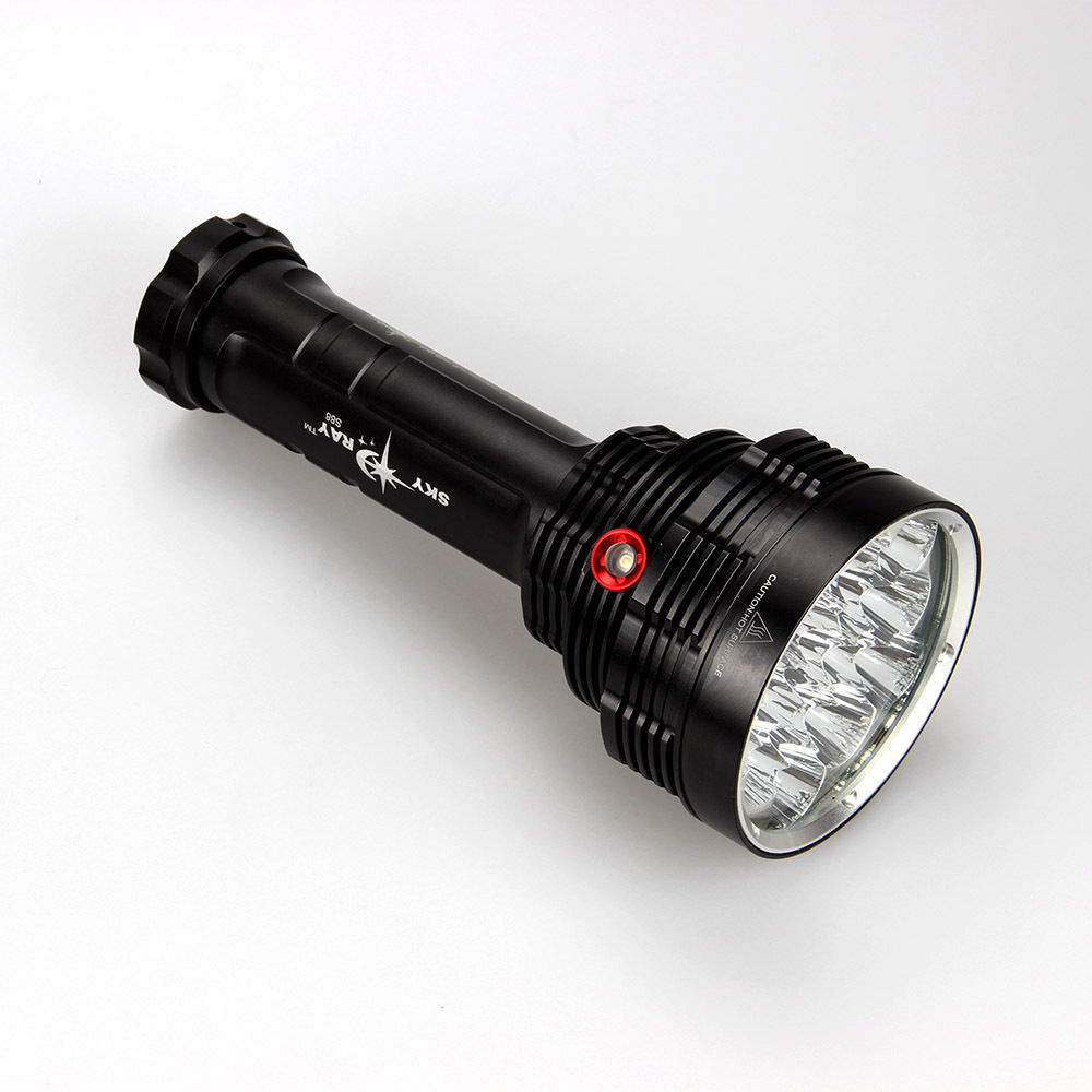 新款sky ray 16 x cree xm-l t6\u2强光手电筒16t6手电筒