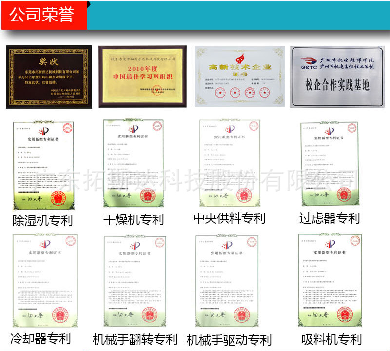 拓斯达公司荣誉