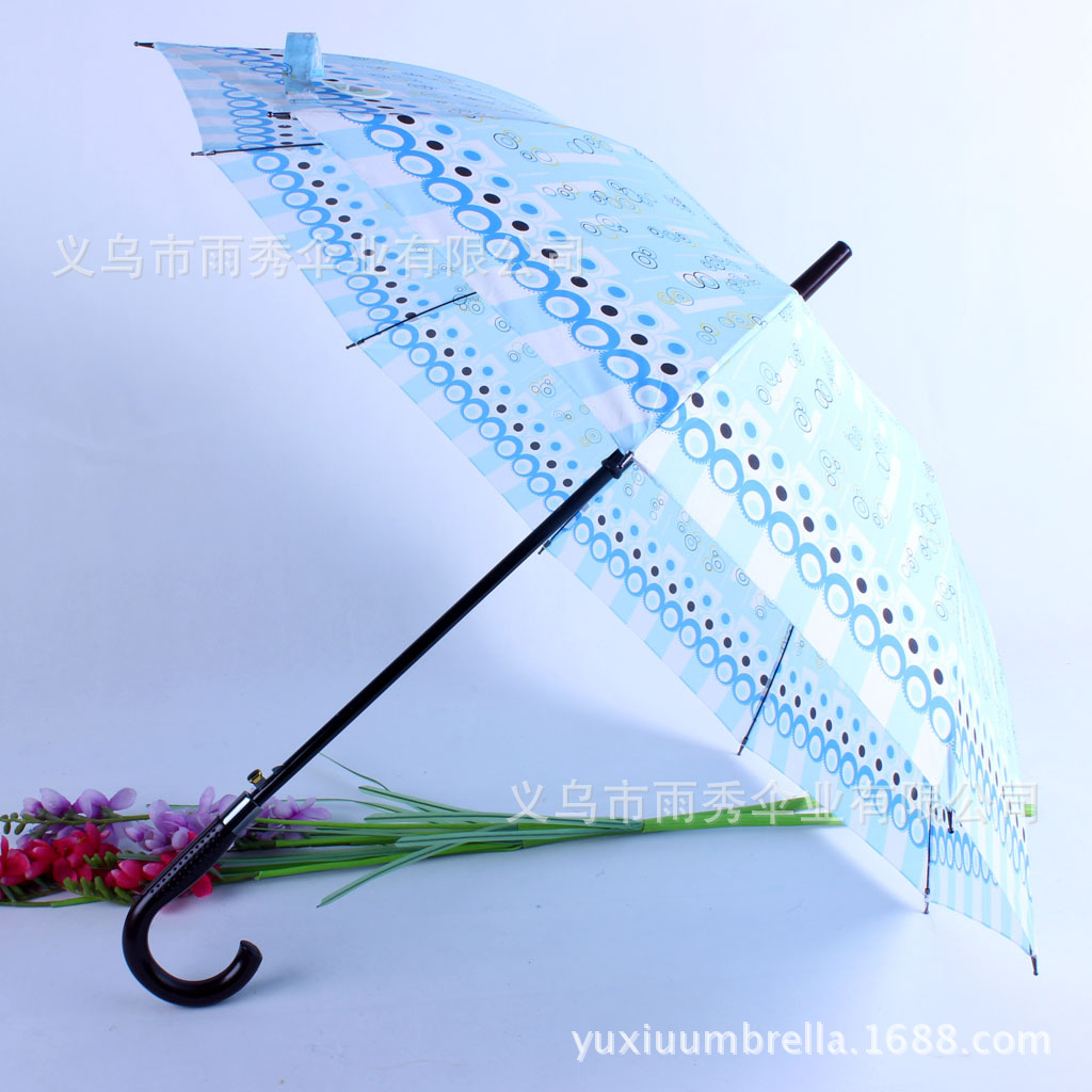 雨秀 花色直杆雨伞现货 批发