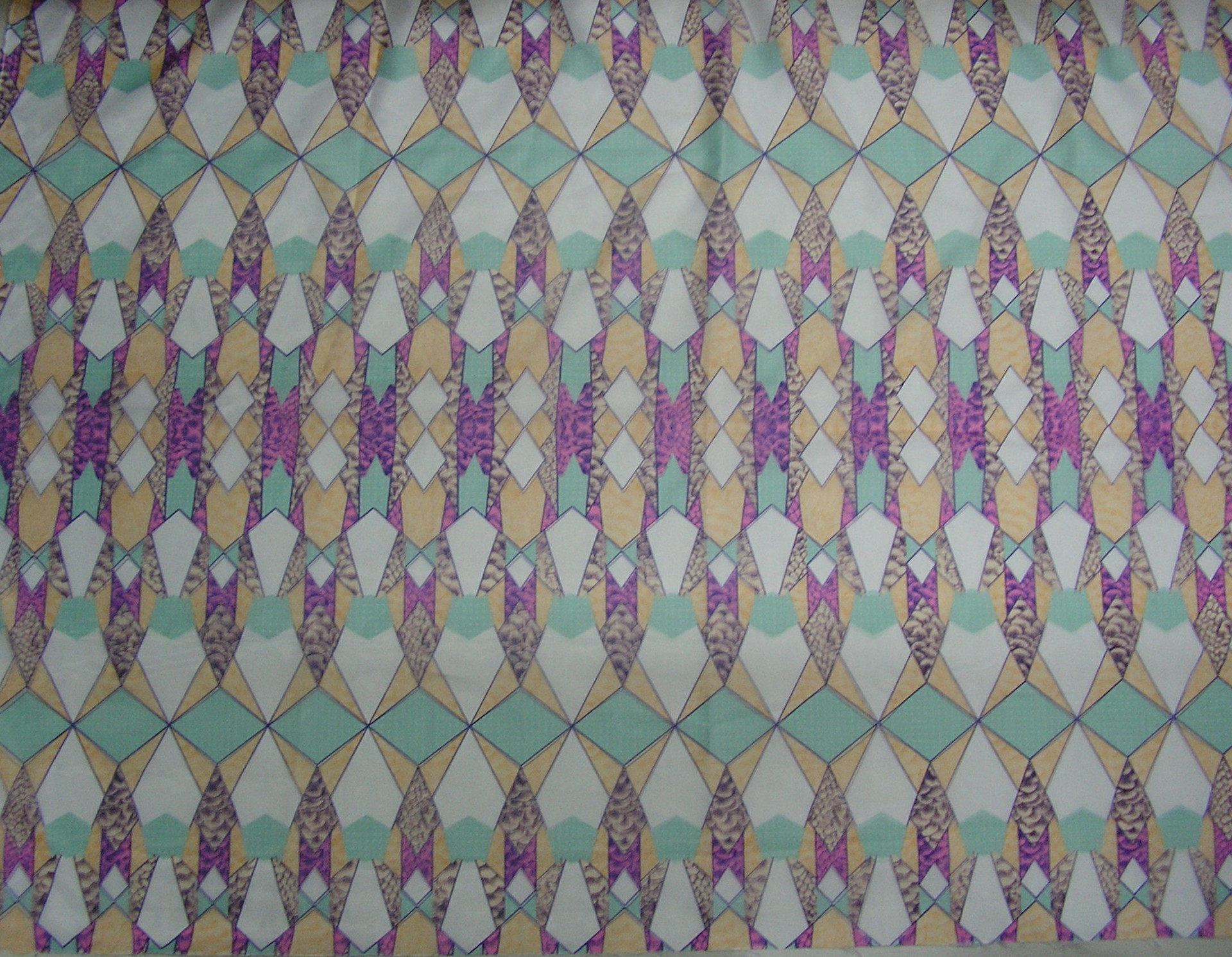 3D歐根紗印花棱形組合圖案2a