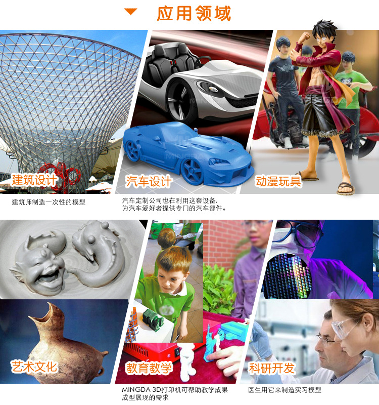 厂家直销 深圳MINGDA 热销出口外贸3D打印金属打印机高精度