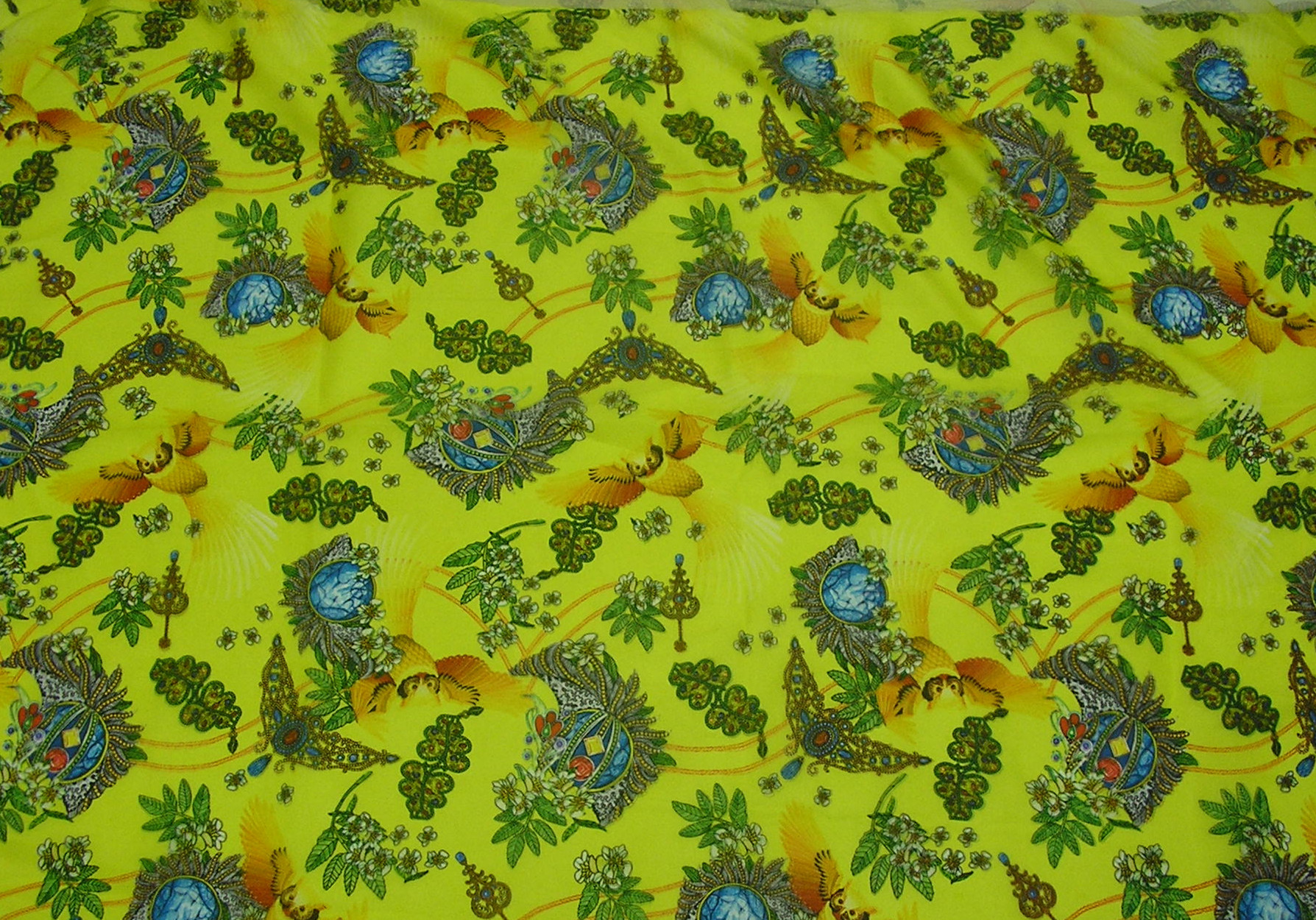 3D歐根紗印花鳥(niǎo)歸巢圖案2a