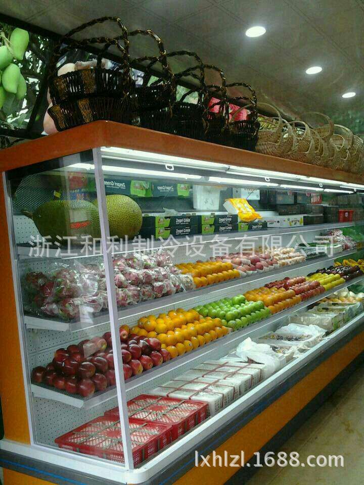 超市水果立式风幕柜