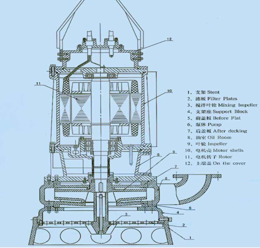 潜水吸砂泵结构图