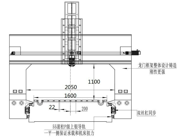 2米6米龍門架移動(dòng)平面圖