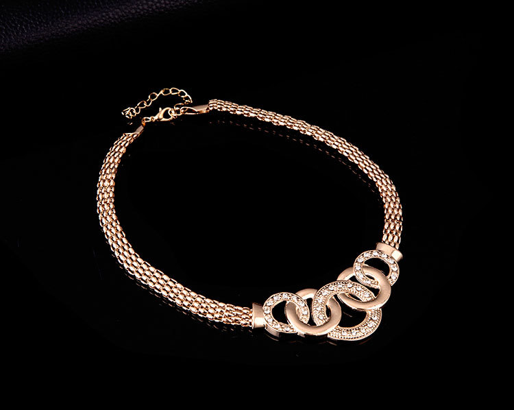 Occident alloy Inlaid stones sets ( Golden ) NHXS0158