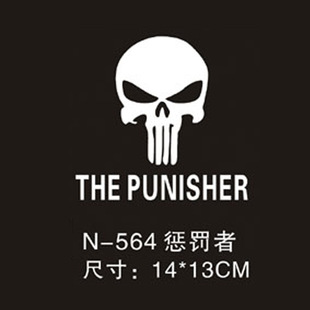 鬼怪恶灵骑士惩罚者骷髅头搞怪车贴反光汽车改装贴纸批发