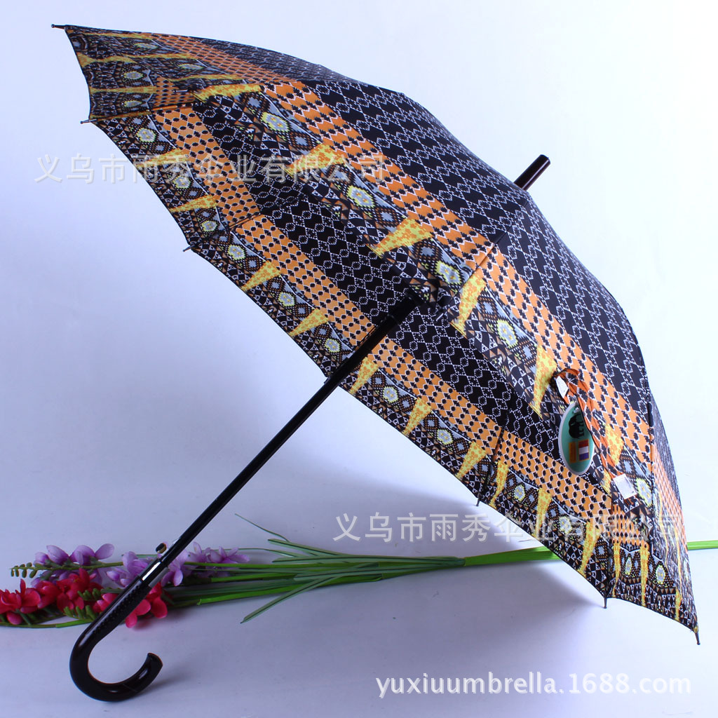 雨秀 花色直杆雨伞现货 批发
