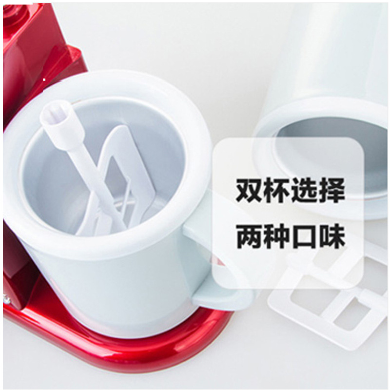 一件代发 全自动DIY水果双筒冰激凌机 双桶冰淇淋机 雪糕机