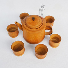 廠家馬克杯直供碳化竹子茶杯套裝禮品功夫茶具收藏把玩熱賣推薦