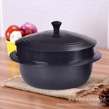 韓國進口不粘拌飯鍋湯鍋燃氣明火電磁爐家用煲仔飯石鍋耐高溫防裂