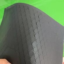 模切定制底座防滑背膠墊片圓形防震墊 灰色 黑色平面自粘硅膠腳墊