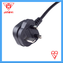 三極PVC英式連接線電源線插頭 英國BS二芯電源線 裸尾